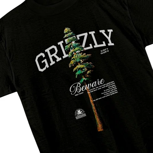 Camiseta Grizzly Tallest Pine Preto