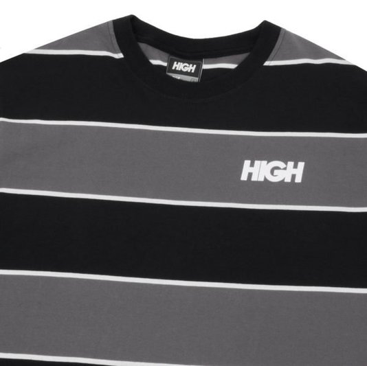 Camiseta High Company Kidz Bold Listrado Preto/Cinza