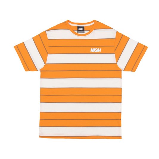 Camiseta High Company Kidz Listra Laranja/Branco