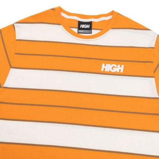 Camiseta High Company Kidz Listra Laranja/Branco