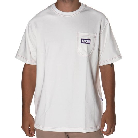 Camiseta High Company Piquet Pocket White Creme