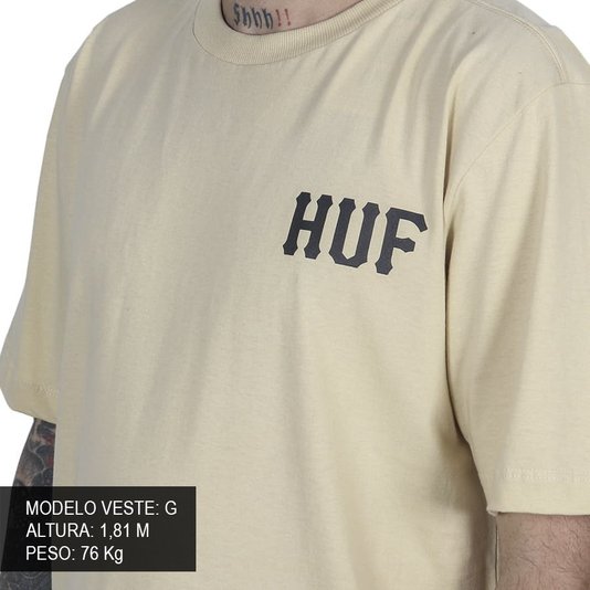 Camiseta Huf Classic H Creme