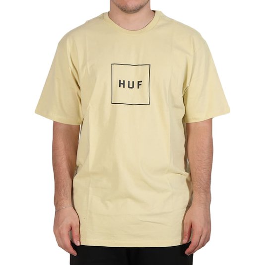 Camiseta Huf Essentials Box Logo Areia