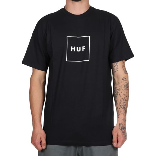 Camiseta Huf Essentials Box Logo Preto