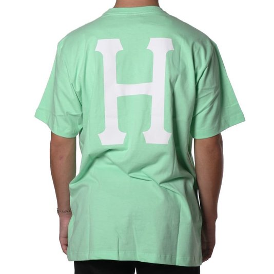 Camiseta Huf Essentials Classic H Verde Claro