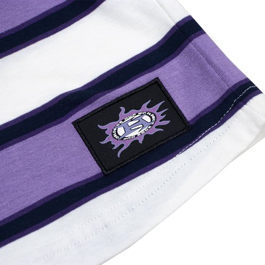Camiseta Huf Terrace Relaxed Knit Listrado Roxo