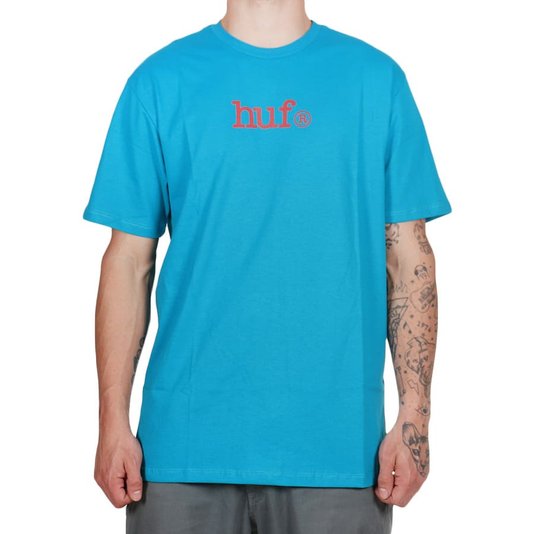 Camiseta Huf Type Azul Turquesa