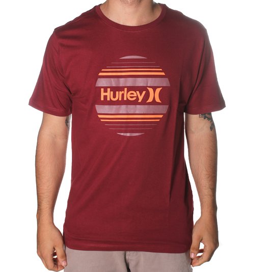 Camiseta Hurley Circle Sunset Bordo