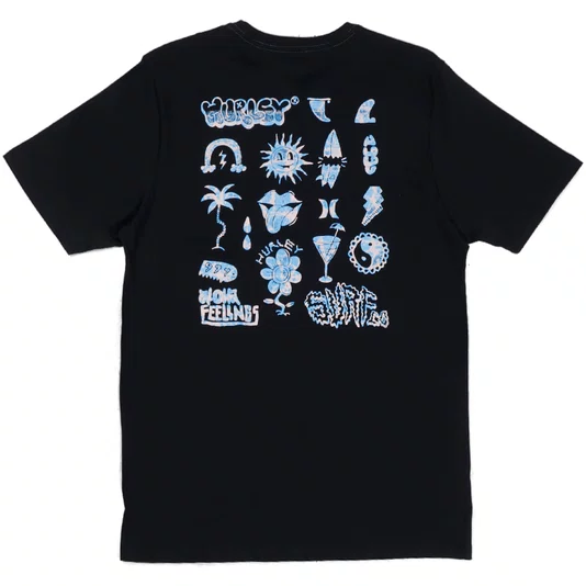 Camiseta Hurley Flops Preto