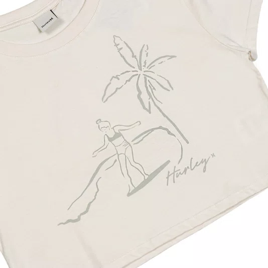 Camiseta Hurley Hawaii Feminina Off White