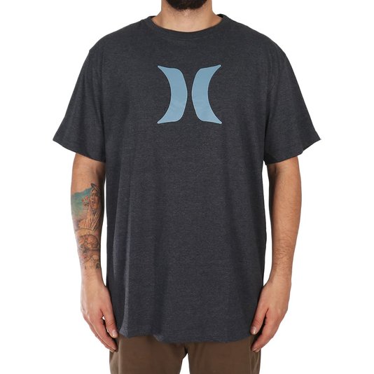 Camiseta Hurley Icon Oversize Mescla Preto