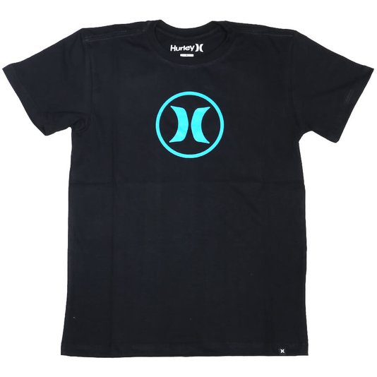 Camiseta Hurley Infanto - Juvenil Icon Preto/Azul