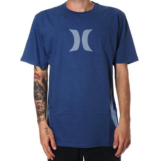 Camiseta Hurley Logo Icon Azul/Cinza