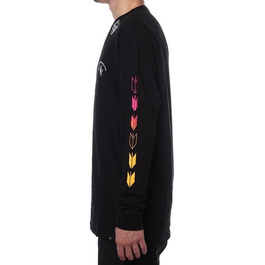 Camiseta Hurley Manga Longa Sig x JJF Huli Wae Preto