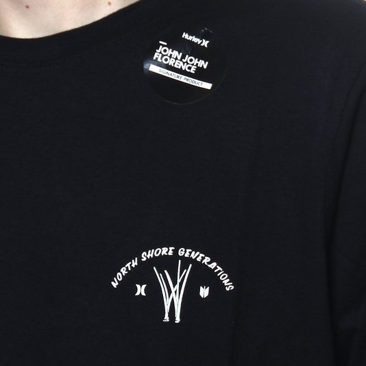 Camiseta Hurley Manga Longa Sig x JJF Huli Wae Preto