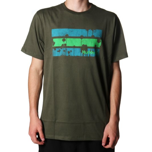Camiseta Hurley Palms Verde Musgo