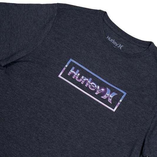 Camiseta Hurley Silk Chrome Mescla Escuro