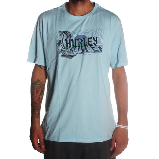 Camiseta Hurley Silk Eyes On The Horizon Azul Claro
