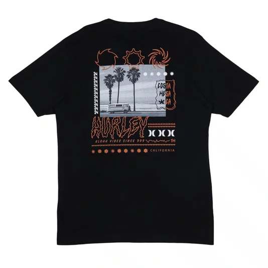 Camiseta Hurley Silk Psyko Preto