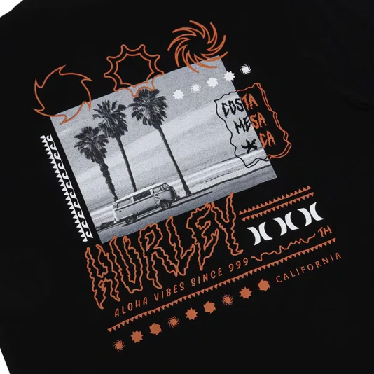Camiseta Hurley Silk Psyko Preto