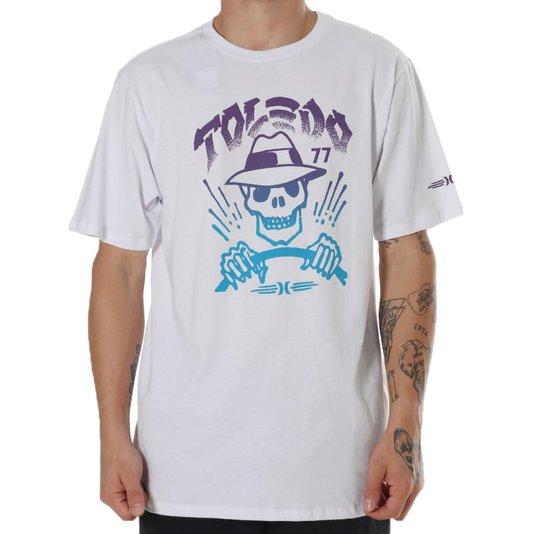Camiseta Hurley Silk Skull Drive  Branco