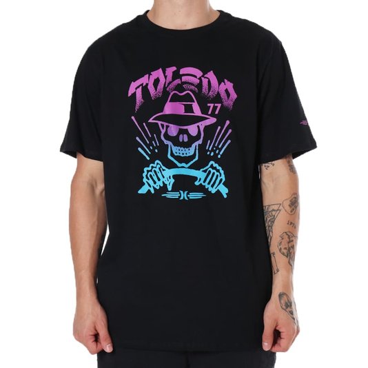 Camiseta Hurley Silk Skull Drive  Preto