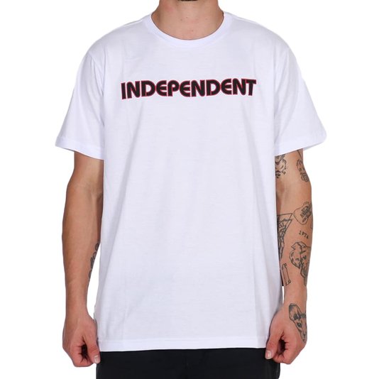 Camiseta Independent Bar Logo Letter Branco