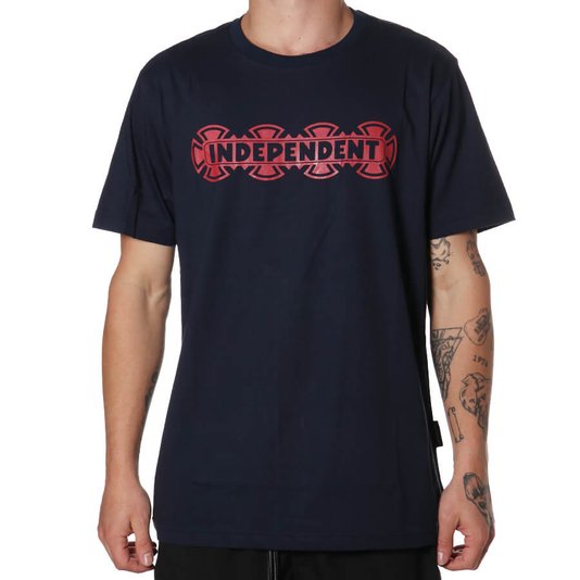 Camiseta Independent Bar Squad Azul Marinho/Vermelho