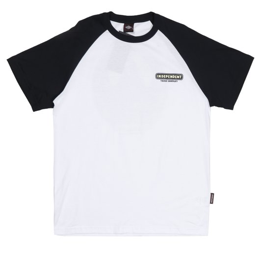Camiseta Independent Especial Raglan Itc Stained Branco/Preto