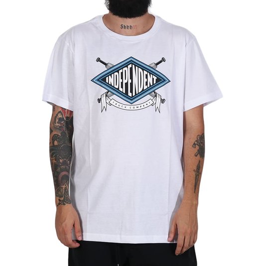 Camiseta Independent Turn And Burn Front Branco