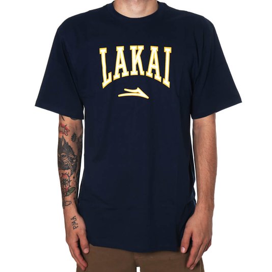  Camiseta Lakai Versity Azul Marinho