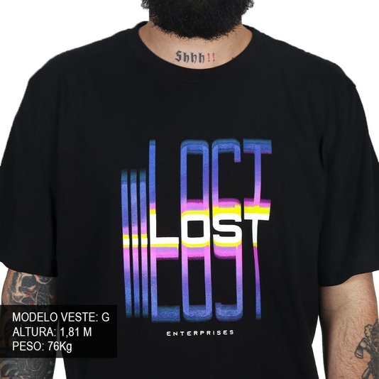 Camiseta Lost Logo Light Preto