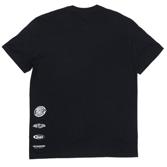 Camiseta Lost Logos Com Bolso Preto