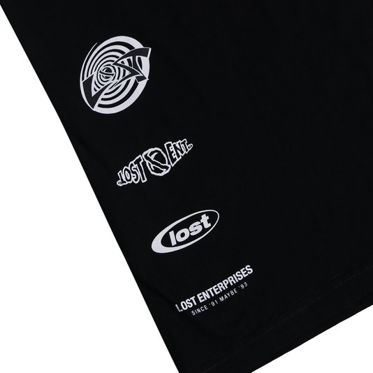 Camiseta Lost Logos Com Bolso Preto