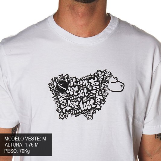 Camiseta Lost Ovelha Sheep Logo Branco
