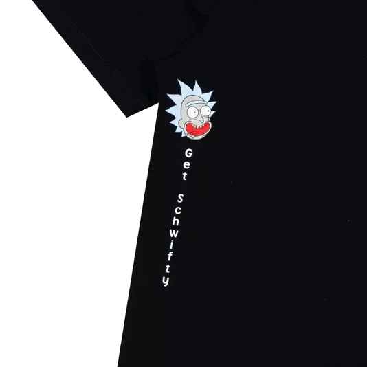 Camiseta Lost Rick And Morty Get Schwifty Preto