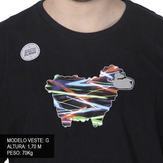 Camiseta Lost Sheep Lasers Preto