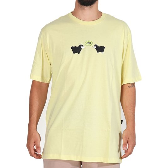 Camiseta Lost Sheep To Sheep Amarelo Claro