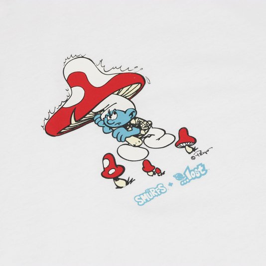 Camiseta Lost Smurfs M/L Branco