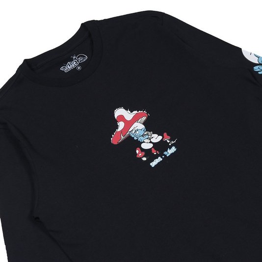 Camiseta Lost Smurfs M/L Preto