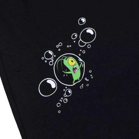 Camiseta Lost X Bob Esponja Box Quadrada Bubble Preto