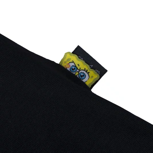 Camiseta Lost X Bob Esponja Box Quadrada Bubble Preto