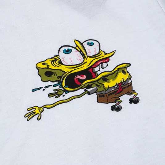 Camiseta Lost X Bob Esponja Krustpants Branco