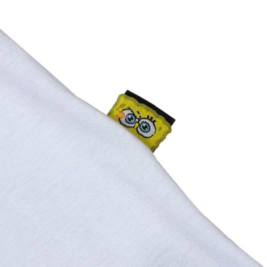 Camiseta Lost X Bob Esponja Krustpants Branco