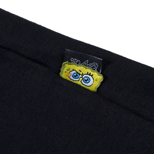 Camiseta Lost X Bob Esponja Octopus Saturn Preto