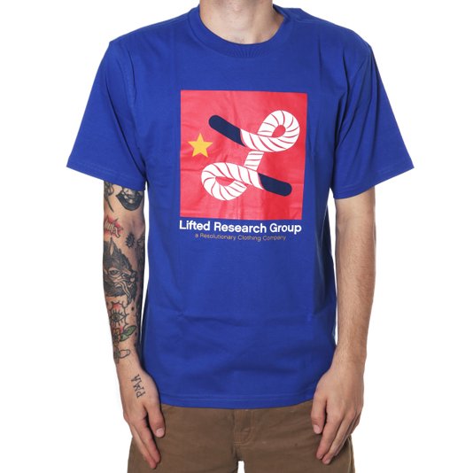 Camiseta Lrg Barmello Azul/Vermelho