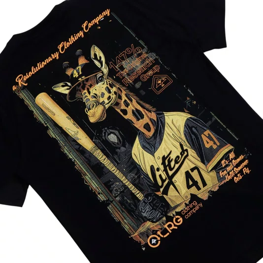 Camiseta Lrg Giraffe Dugout Preto