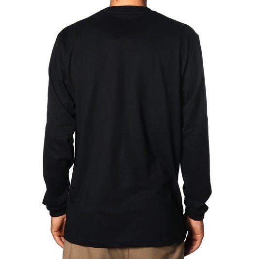 Camiseta LRG Manga Longa Logo Stack Preto