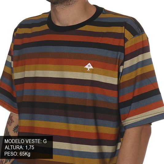 Camiseta LRG Norski Listrada Amarelo/Listrado