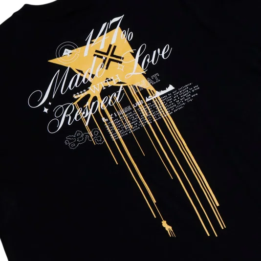 Camiseta Lrg Over Made With Love Preto